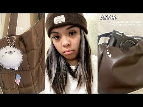 travel prep vlog ✈️: packing for Texas, late Christmas shopping, cafe brunch, shopping online