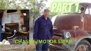 1954 COE 5700 BUILD SERIES | Chassis and Motor Swap PART 1