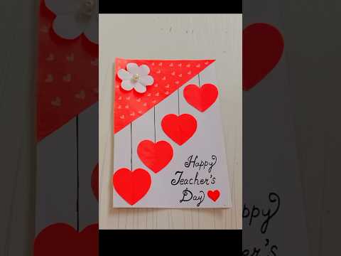 Teacher's day card/DIY Teacher's Day greeting card/Easy handmade teacher's Day card #diy #shorts