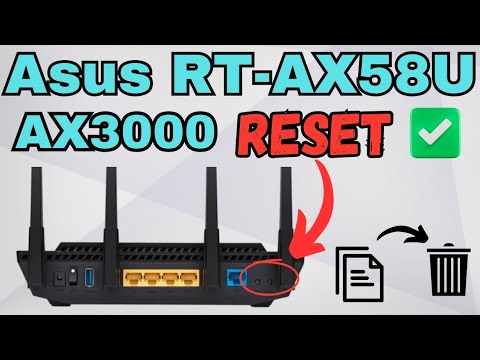 RESET ASUS RT-AX58U AX3000 DUAL BAND ROUTER TO FACTORY DEFAULT SETTINGS | DEVICESSETUP