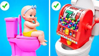 Toilet Gadgets For Dolls || Must-Have Gadgets and Hacks in Jail by TeeHeeHee!