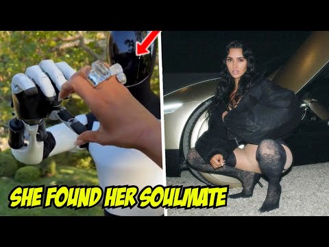 Kim Kardashian Shows Off Her Giant Diamond Ring & New Tesla Robot