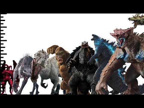 モンスターのサイズ比較 ゴジラ、キングギドラ、キングコング