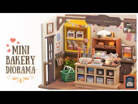 🍰 Miniature Bakery Diorama 🍰 (robotime dollhouse kit)