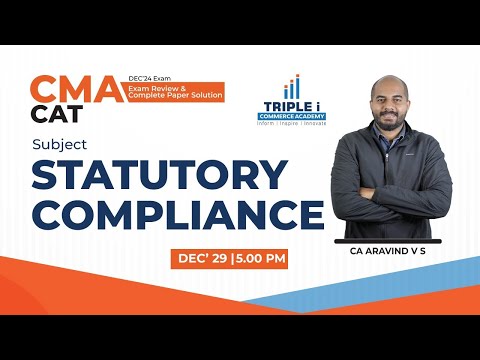 CMA CAT | DEC'24 | EXAM REVIEW & COMPLETE PAPER SOLUTION  | STATUTORY COMPLIANCE