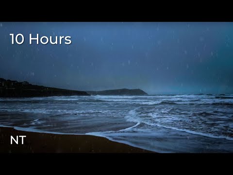 Stormy Ocean Waves in Cornwall, UK | Moody Sea Sounds for Sleep & Relaxation