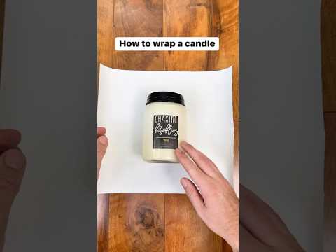 How to wrap a candle #wrapping #wrappingpaper #candle #christmas2024