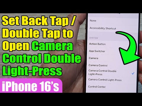 📸 How to Set Back Tap/Double Tap to Open Camera Control Double Light-Press | iPhone 16/16 Pro Max