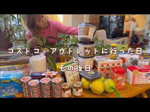 日暮れからコストコ・アウトレットへ／コストコごっこをしたりした後日