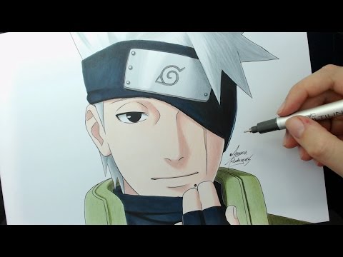 Speed Drawing - Kakashi's Face (Naruto)