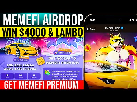 Memefi Withdrawal | Memefi New Update Win Lamborghini | Win 4000$ and Lambo From Memefi