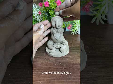 DIY Eco-friendly clay Ganesha idol #shorts