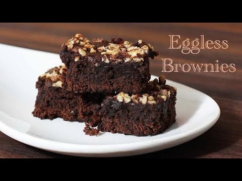 Eggless brownies| Chocolate brownies| Fudge brownies