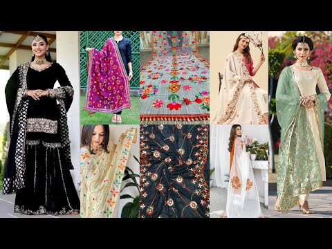 Latest Embroidery Dupatta Trends//Stylish Dupatta Embroidery Ideas//Best Dupatta Embroidery Patterns