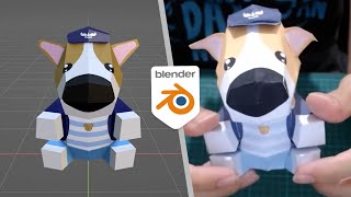 Blender Paper Model Timelapse