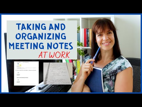 How to TAKE meeting NOTES AT WORK - note-taking during meetings + how to organize your notes