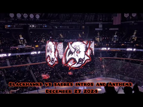 SUPRISE!!! Blackhawks Vs Sabres Intros, National Anthems December 27 2024 (READ DESC)