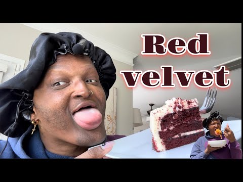 My mouth is full of red velvet and conversation