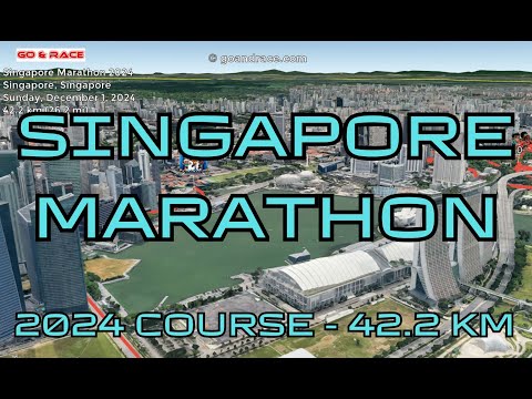 Singapore Marathon 2024: fly over the marathon course! Video of the race path.