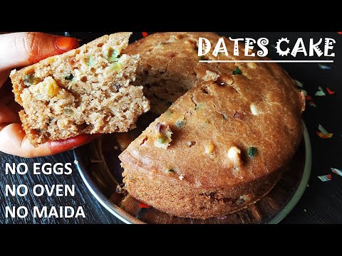 Dates Cake | Wheat Dates Cake | Healthy Cake |