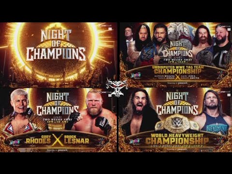 WWE Nights Of Champions 2023 Official Match Card V1