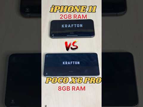 POCO X6 PRO😈 Vs iPHONE 11☠️- BGMI TEST #bgmi #pocox6 #iphone11 #shorts #trending