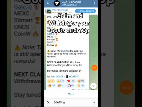 Claim and withdraw your goats airdrop