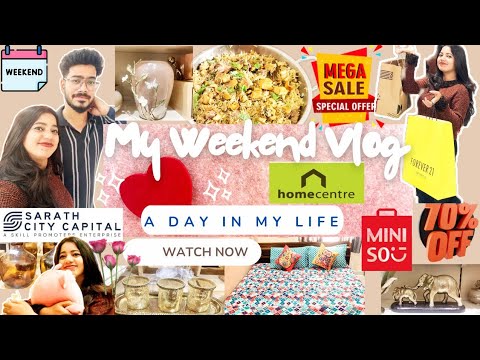 My Weekend Vlog🤍|Weekend dairies|Home centre|miniso haul|Cooking|Shopping|Weekend plan|Weekend reset