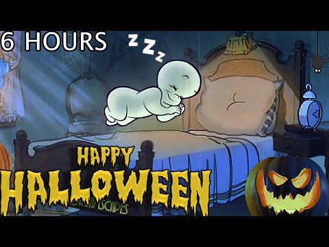 HALLOWEEN 🎃 Oldies music playing in another room and it's raining (w/ thunders) 👻 6 HOURS ASMR v2