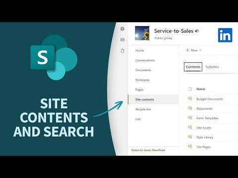 SharePoint Tutorial - Finding info with site contents and search