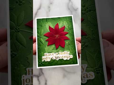 DIY Embossed Christmas Card! ASMR Crafting #asmr #satisfying #craft