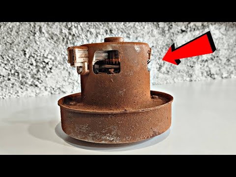 Restoration Burned Vacuum Cleaner Motor | very rusty | Test with smoke