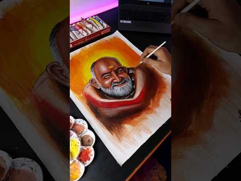 ACRYLIC PAINTING DAY | NEEM KAROLI BABA 🙏✨️ #painting #baba #shorts