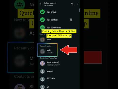 See Who Was Recently Online on WhatsApp #howto #whatsapp #online #new