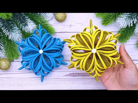 Christmas Snowflakes Craft ideas❄️Christmas Tree Decorations🎁DIY Holiday and New Year Crafts