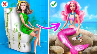 💜HOW TO BECOME MERMAID🧜‍♀️ Dirty Doll Becomes Mermaid! Extreme Makeover by Teenvee