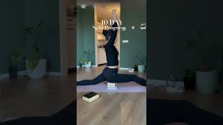 40 days of daily practice to get the splits. #splitprogress #yogapractice yoga before and after