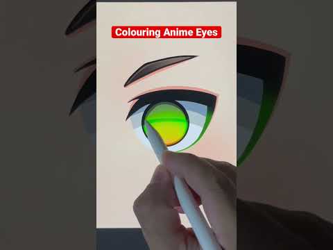 🤗Easy Colouring Anime Eyes - Digital Art with Procreate #animeart #digitalart #chibi