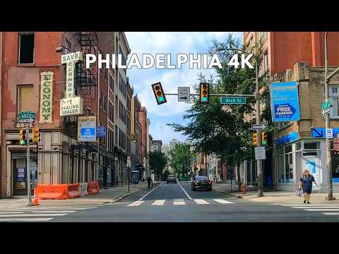 Philadelphia 4K Driving Tour | Historic Old City | Downtown Philly