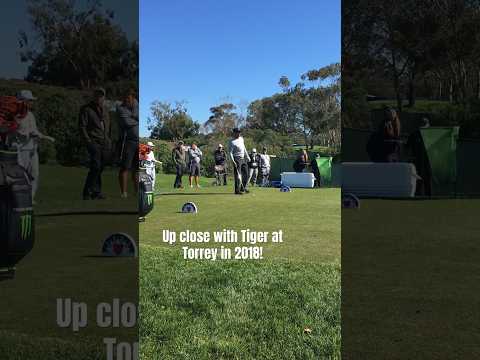 Up close with Tiger Woods at the 2018 Farmers at Torrey! #golf #golfswing #tigerwoods #goat