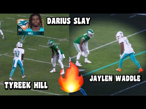 Tyreek Hill & Jaylen Waddle Vs Darius Slay 🔥 (WR Vs CB) Dolphins Vs Eagles 2023 highlights