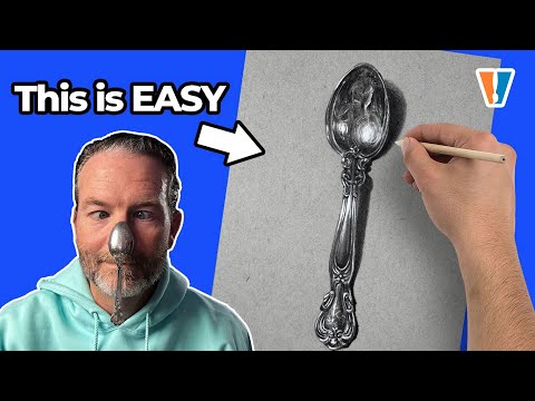 Easy Realistic Drawing - Spoon