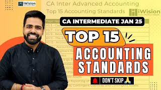 Top 15 Accounting Standards - CA Intermediate Advanced Accounting 2025 exams