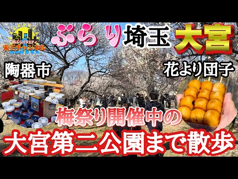 【ぶらり.埼玉】大宮駅から梅祭り開催中の大宮第二公園までぶらりと散策！