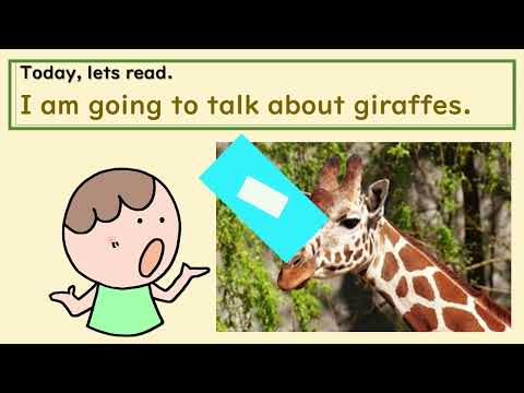 えいご絵本 キリンについてお話しします。I am going to talk about giraffes.　会話に必須の５W１Hをマスター　幼児　小学生　中学生と親子で孫と楽しく聞き流し初級英会話！