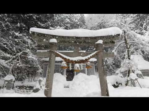 Shrine in Ogimachi, Shirakawago 2017 in 4k