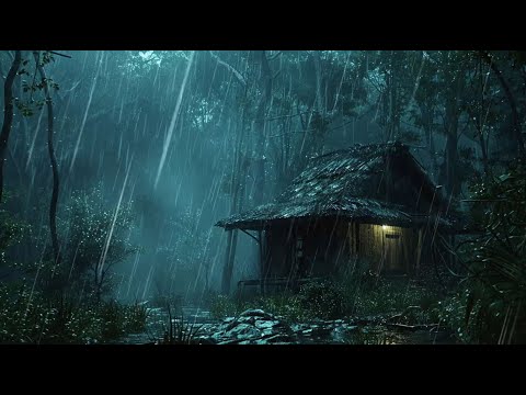 Rain on Tin Roof for Sleeping - Deep Sleep with Rain Sounds on Tin Roof at Night