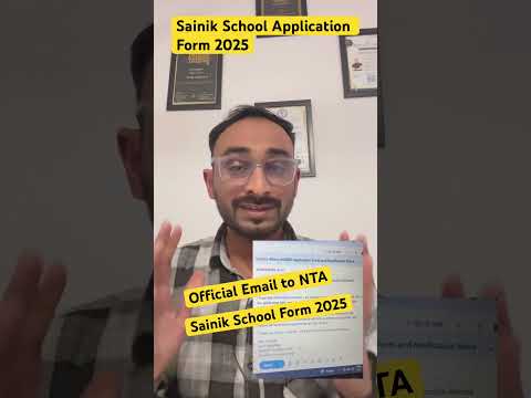 Sainik NTA Notification | Sainik School Application form 2025 | AISSEE 2025 Application Form