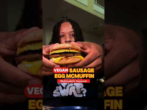 Sausage Egg Mcmuffin #youtubeshorts #mcdonalds #veganrecipe #plantbased #easyrecipe #cooking #foodie