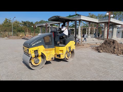 BOMAG MINI TANDEM ROLLER BW100AD compacting PAVING BLOCK